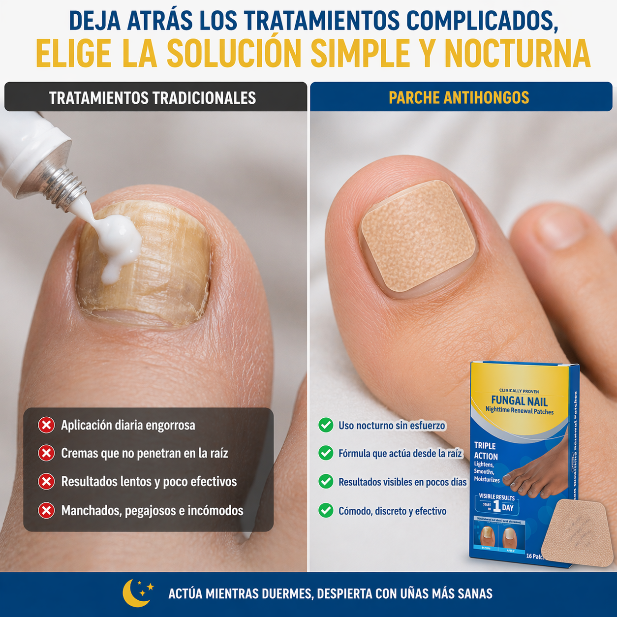 PARCHE DE HONGO FUNGAL NAIL™ 16 unidades - Elimina la infección de uñas por hongos