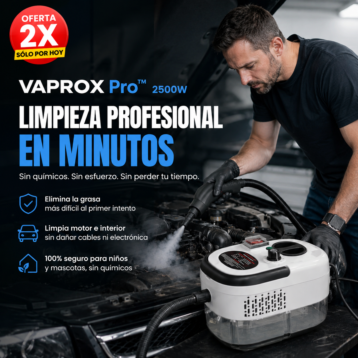 Limpiador a vapor VAPROX Pro™  | 2500w