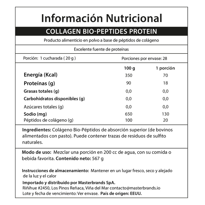 NEOCELL® 567 g | Colágeno Bio-Péptidos de Absorción Superior 20g + Proteína 18g