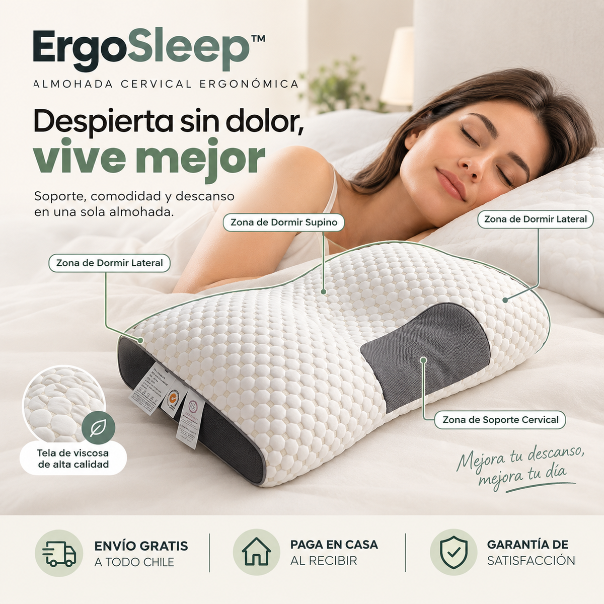Almohada Cervical Viscosa