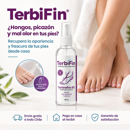 TerbiFin Spray 8% Anti-Hongos Pies Uñas