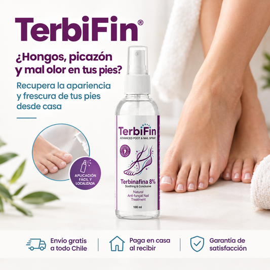 TerbiFin Spray 8% Anti-Hongos Pies Uñas