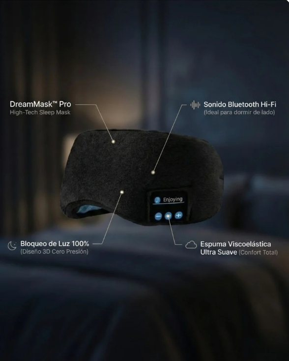 ANTIFAZ CON AUDIFONOS PARA DORMIR