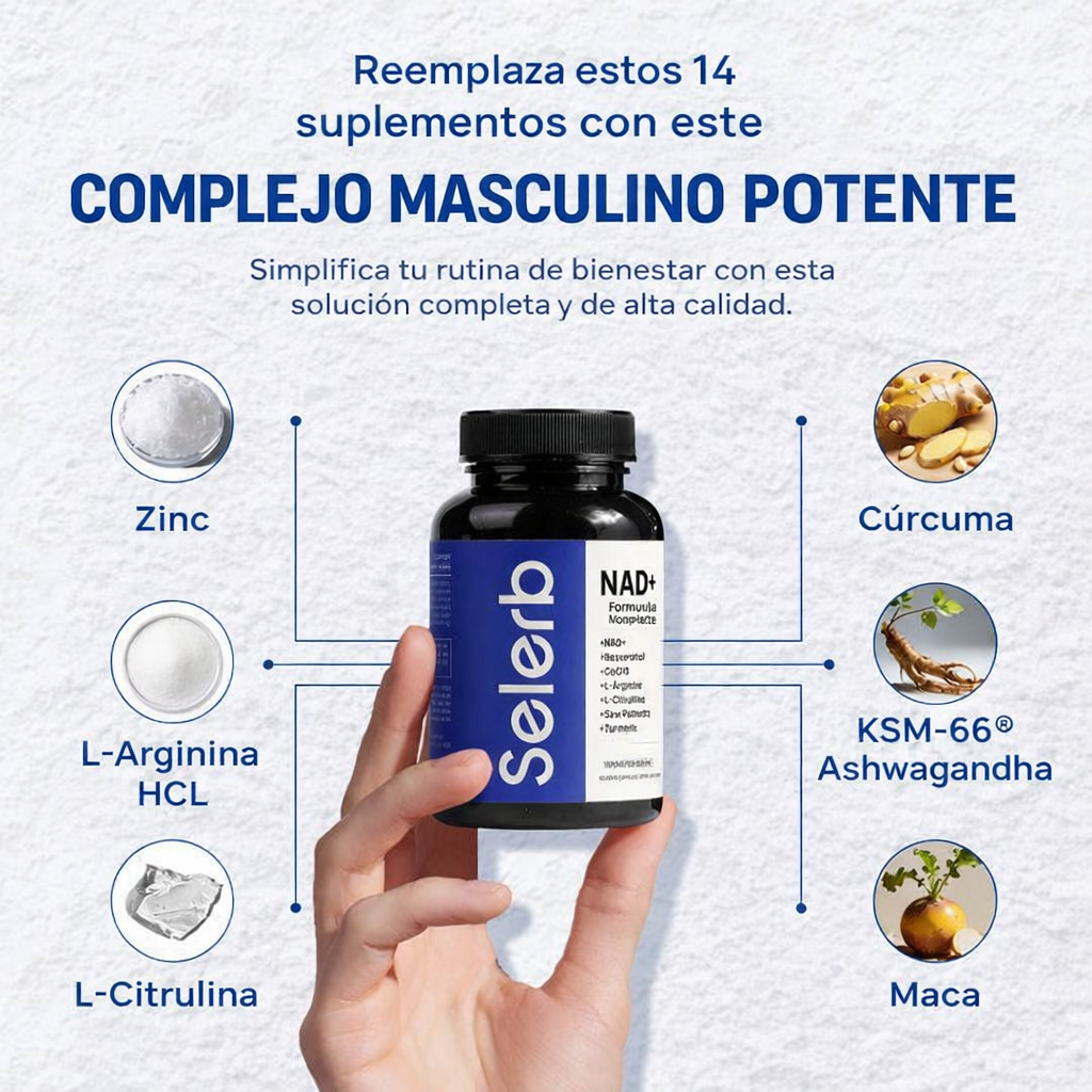 SELERB NAD+ MEN´S COMPLEX - Energía y Vitalidad Masculina
