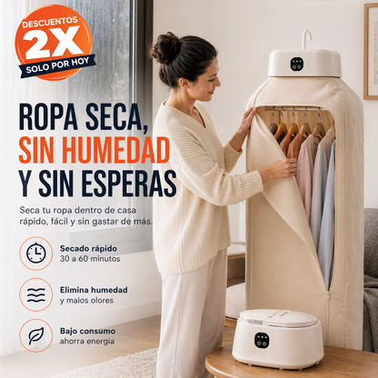 Secadora Ropa Portátil FreshDry Pro™ | Secado ultra rápido sin gastar de más