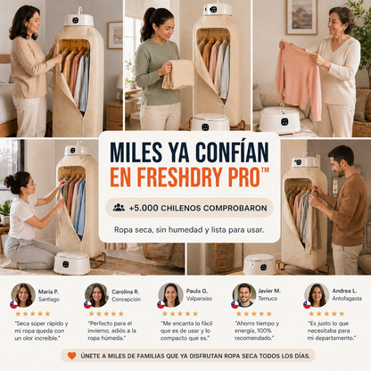 Secadora Ropa Portátil FreshDry Pro™ | Secado ultra rápido sin gastar de más