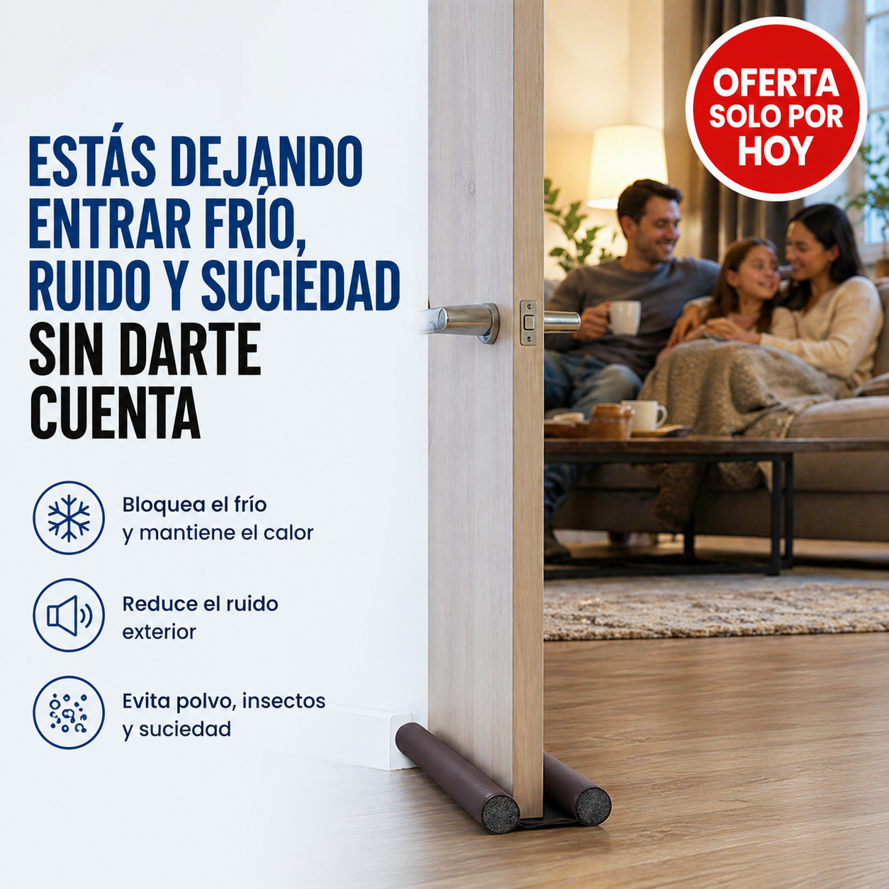 Aislante de puertas | Bloquea el frío y mantén el calor en tu hogar