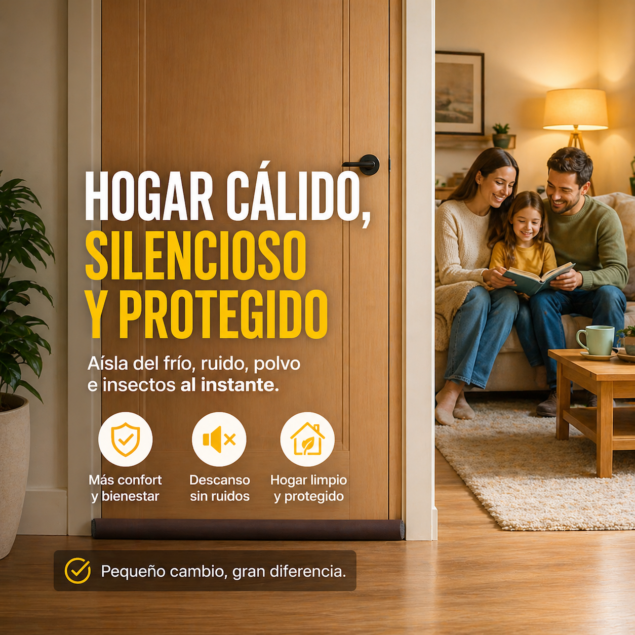 Aislante de puertas | Bloquea el frío y mantén el calor en tu hogar
